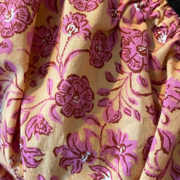 Old baby bloom sleeves Floral Pink Peplum Top - Picture 2 of 8